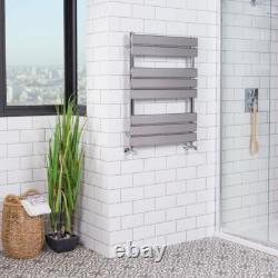 Designer Bathroom Flat Panel Heated Towel Rail Radiator Rad 800 x 600mm Chrome