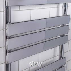 Designer Bathroom Flat Panel Heated Towel Rail Radiator Rad 800 x 600mm Chrome