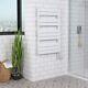 Designer Bathroom Flat Panel White Electric Heated Towel Rail Radiator Rad