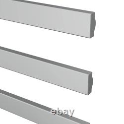 Designer Bathroom Heated Round Square Panel Towel Rail Radiator Chrome White