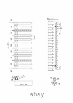 Designer Bathroom Heated Straight Ladder Towel Rail Radiator Central Heating