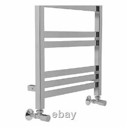 Designer Bathroom Heated Towel Rail Rad Radiator Flat Panel 1200 x 500 Chrome