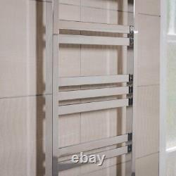Designer Bathroom Heated Towel Rail Rad Radiator Flat Panel 1200 x 500 Chrome
