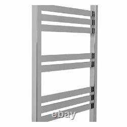 Designer Bathroom Heated Towel Rail Rad Radiator Flat Panel 1200 x 500 Chrome