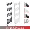 Designer Bathroom Heated Towel Rail Radiator Curved Ladder Warmer Heating Uk