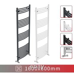 Designer Bathroom Heated Towel Rail Radiator Curved Ladder Warmer Heating UK