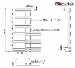 Designer Bathroom Heated Warming Towel Rail Radiator Rad 1000 x 550 mm White