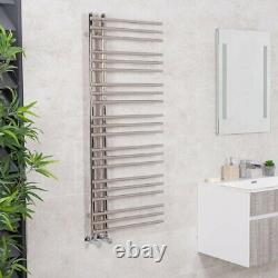 Designer Bathroom Heated Warming Towel Rail Radiator Rad 1250 x 500 mm Chrome