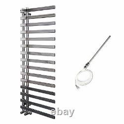 Designer Chrome Bathroom Electric Heated Towel Rail Rad Radiator 1600 x 600 mm