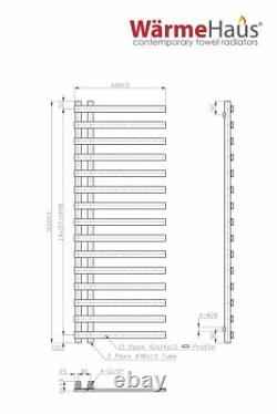 Designer Chrome Bathroom Electric Heated Towel Rail Rad Radiator 1600 x 600 mm