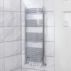 Designer Chrome Curved Bathroom Heated Ladder Towel Rail Rad Radiator ALL SIZES
