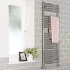 Designer Curved Chrome Bathroom Heated Towel Rail Rad Radiator 10yr Guarantee