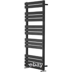 Designer Flat Heated Towel Rail Bathroom Warmer Radiator Anthracite 1600x600mm