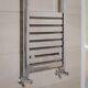 Designer Flat Panel Bathroom Heated Towel Rail Radiator Rad 1200 X 500 Chrome