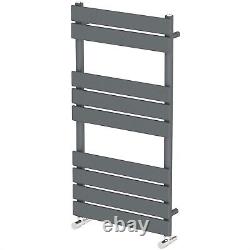 Designer Flat Panel Grey Anthracite Heather Bathroom Towel Rail Radiator Rad