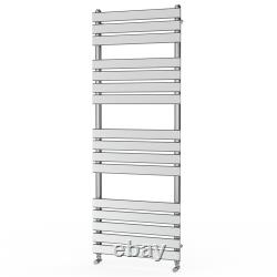 Designer Flat Panel Heated Bathroom Towel Rail Radiator Chrome White Grey Black