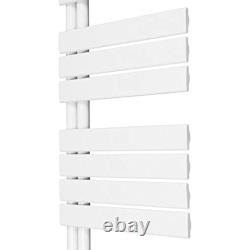 Designer Flat Panel Heated Bathroom Towel Rail Radiator Warmer Chrome White