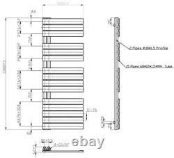 Designer Flat Panel Heated Bathroom Towel Rail Radiator Warmer Chrome White