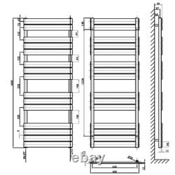 Designer Flat Panel Heated Bathroom Towel Rail Radiator Warmer Heating All Sizes