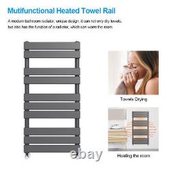 Designer Flat Panel Heated Towel Rail Radiator Rad Bathroom Warmer Anthracite