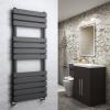 Designer Flat Panel Sand Grey Heated Bathroom Toilet Modern Towel Rail Radiator
