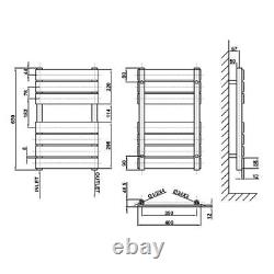 Designer Flat Radiator Panel Heated Bathroom Towel Rail White & Anthracite Grey