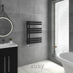 Designer Flat Style Radiators Bathroom Warmer Heated Towel Rail Rack Black Rads