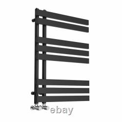 Designer Flat Style Radiators Bathroom Warmer Heated Towel Rail Rack Black Rads