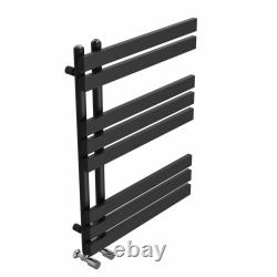 Designer Flat Style Radiators Bathroom Warmer Heated Towel Rail Rack Black Rads