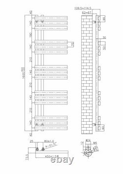 Designer Flat Style Radiators Bathroom Warmer Heated Towel Rail Rack Chrome Rads