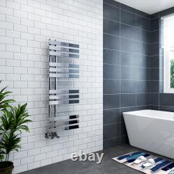 Designer Flat Style Towel Radiators Chrome Modern Bathroom Heated Towel Rail