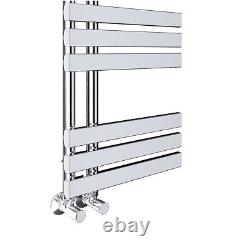 Designer Heated Towel Rail Bathroom Radiator Flat Panel Chrome 1200x450mm