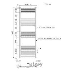 Designer Straight Curved Heated Towel Rail Radiator Chrome Ladder Warmer