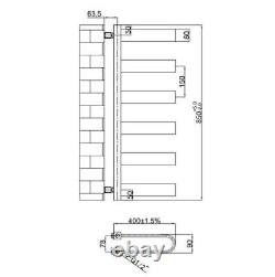 Designer U Shaped Grey Heated Bathroom Modern Towel Rail Radiator 850mm -1300mm