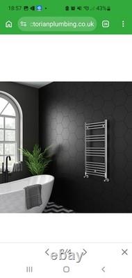 Diamond 500 x 1000 Straight Heated Towel Rail (inc. Valves + Elec Heating Kit)