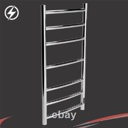 Dry Electric Curved Heated Towel Rail 400mm(w) x 800mm(h) Stainless Steel 70W