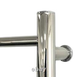 Dry Electric Curved Heated Towel Rail 400mm(w) x 800mm(h) Stainless Steel 70W