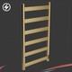 Dry Electric Heated Slimline Towel Rail 400mm(w) X 700mm(h) Brushed Brass 55w