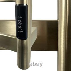 Dry Electric Heated Slimline Towel Rail 400mm(w) x 700mm(h) Brushed Brass 55W