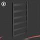 Dry Electric Heated Slimline Towel Rail 400mm(w) X 700mm(h) Matt Black 55w