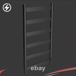 Dry Electric Heated Slimline Towel Rail 400mm(w) x 700mm(h) Matt Black 55W