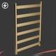 Dry Electric Heated Slimline Towel Rail 500mm(w) X 700mm(h) Brushed Brass 75w