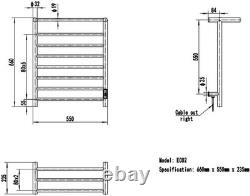 Dry Electric Heated Towel Rail Chrome Bathroom Shelf Rack Cost Efficient Design