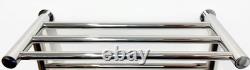 Dry Electric Heated Towel Rail Chrome Bathroom Shelf Rack Cost Efficient Design