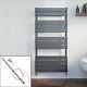 Dual Fuel Flat Panel Heated Towel Rail 1200x600mm Manual Anthracite Wall Mounted