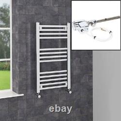 Dual Fuel Heated Towel Rail Chrome Modern Bathroom Heating Thermostatic 800x450