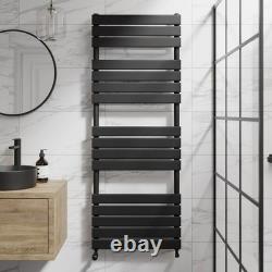 DuraTherm 1600 x 600mm Flat Panel Heated Towel Radiator Matt Black