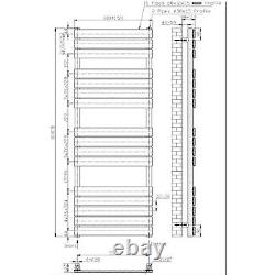 DuraTherm Flat Panel Heated Towel Rail Brushed Brass 1600 x 600mm