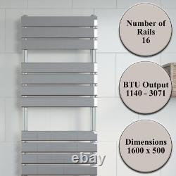 DuraTherm Flat Panel Heated Towel Rail Chrome 1600 x 500mm