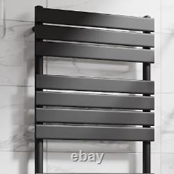 DuraTherm Flat Panel Heated Towel Rail Matt Black 1600 x 600mm